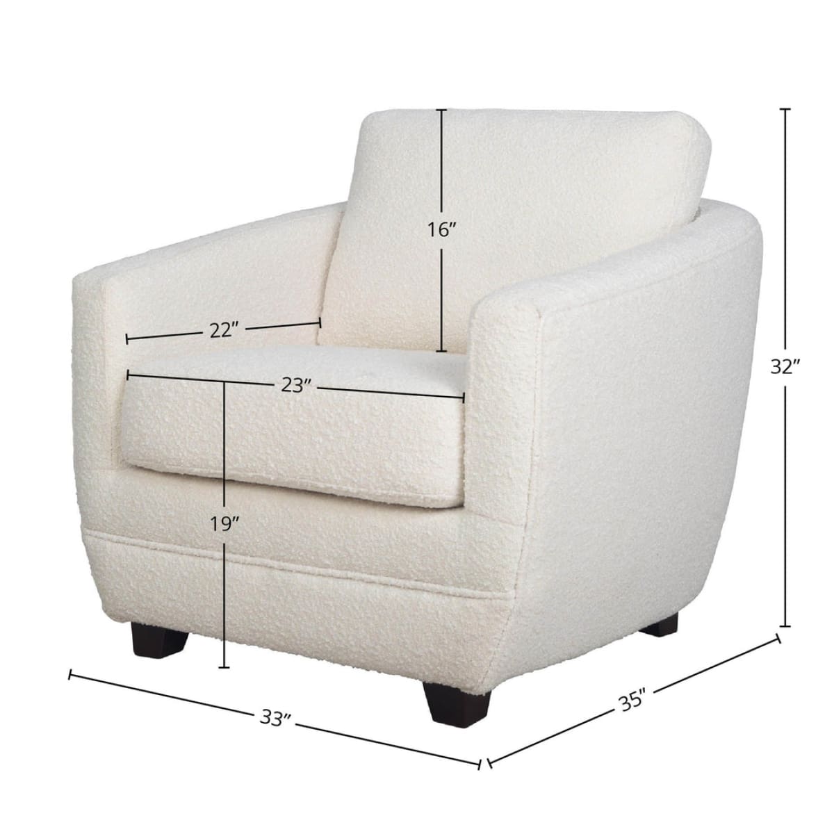 Baltimo Club Chair - Boucle Cream - lh-import-accent-club-chairs