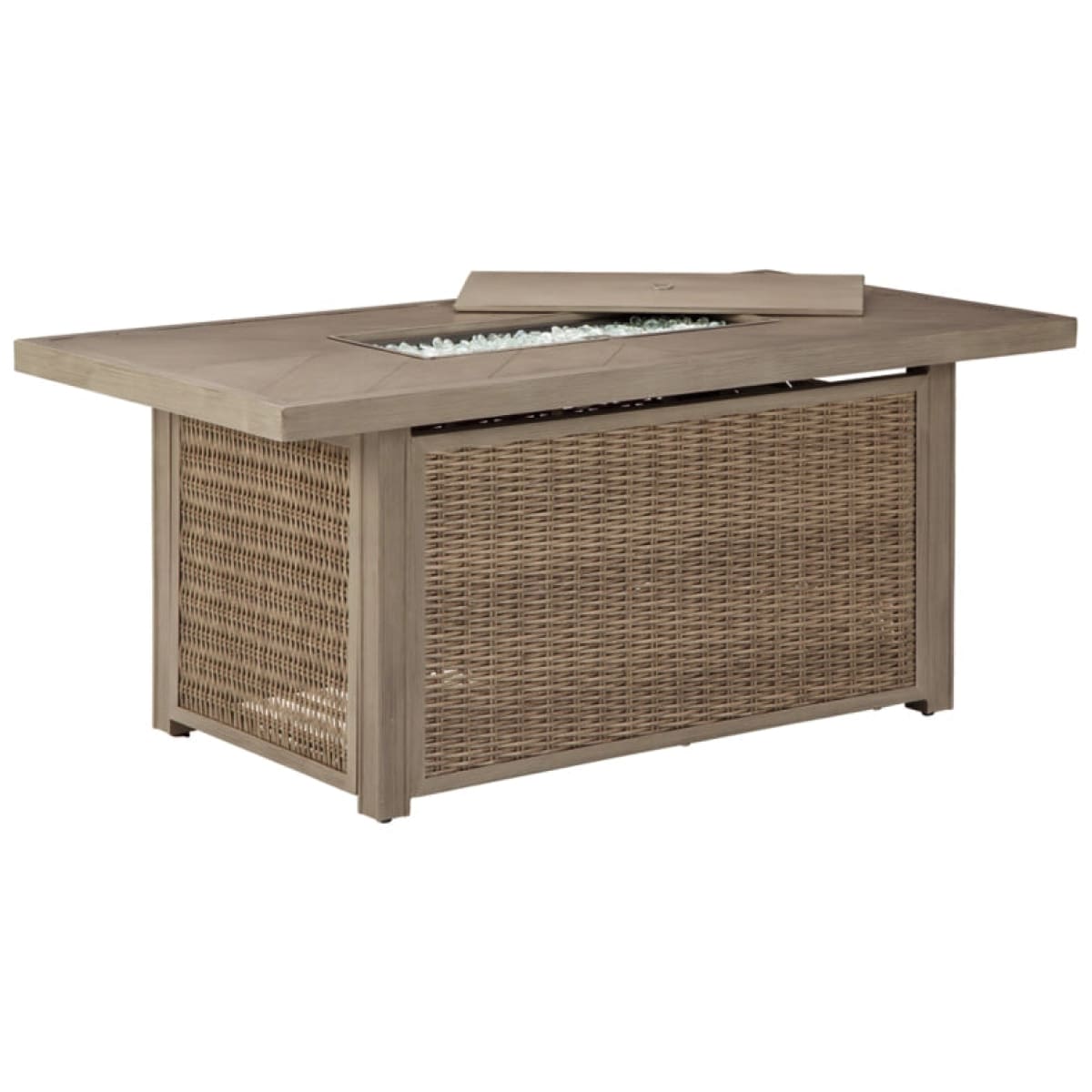 Beachcroft Fire Pit Table - 30 W x 57.88 D x 25.13 H - Outdoor Sofa