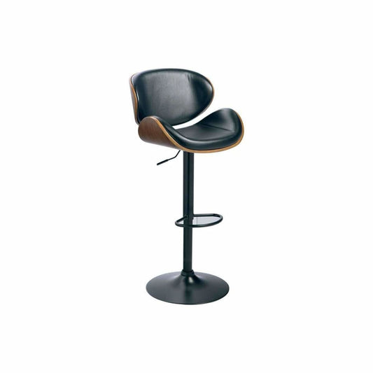 Bellatier Wood Finish Adjustable Height Bar Stool(Black) - BAR STOOL