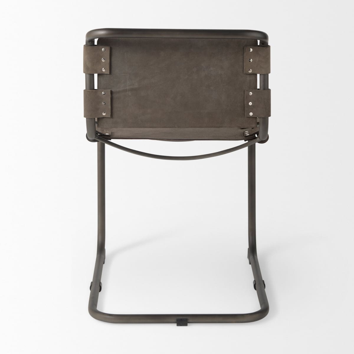 Berbick Dining Chair Brown Seude (Gray Tones)| Black Metal - dining-chairs