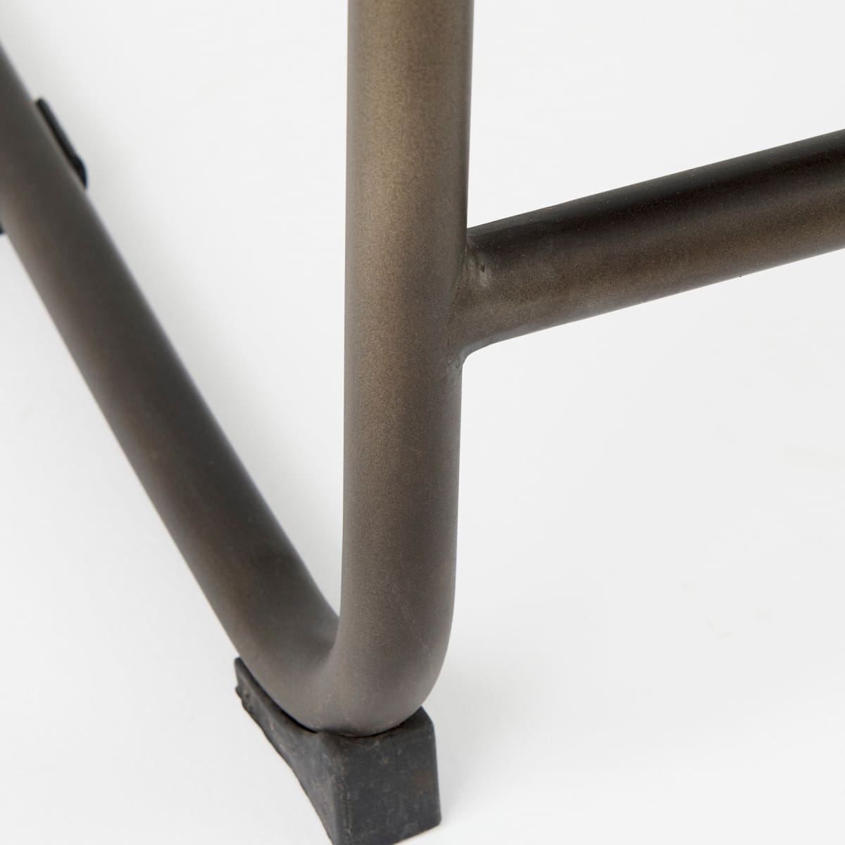 Berbick Leather Seat Bar Counter Stool Black Leather | Gray Metal | Counter - bar-stools