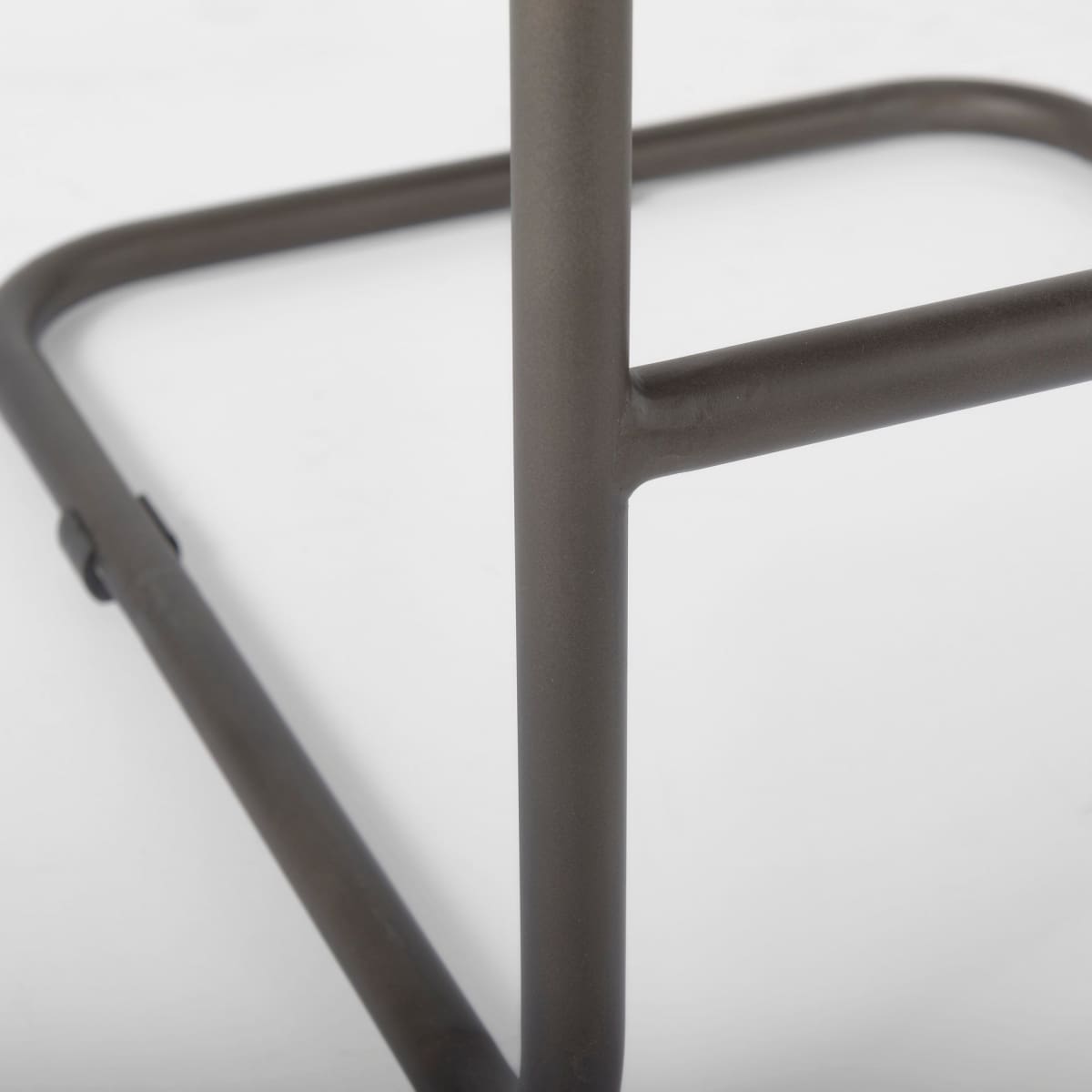 Berbick Upholstered Seat Bar Counter Stool Brown/Gray Suede | Gray Metal | Bar - bar-stools
