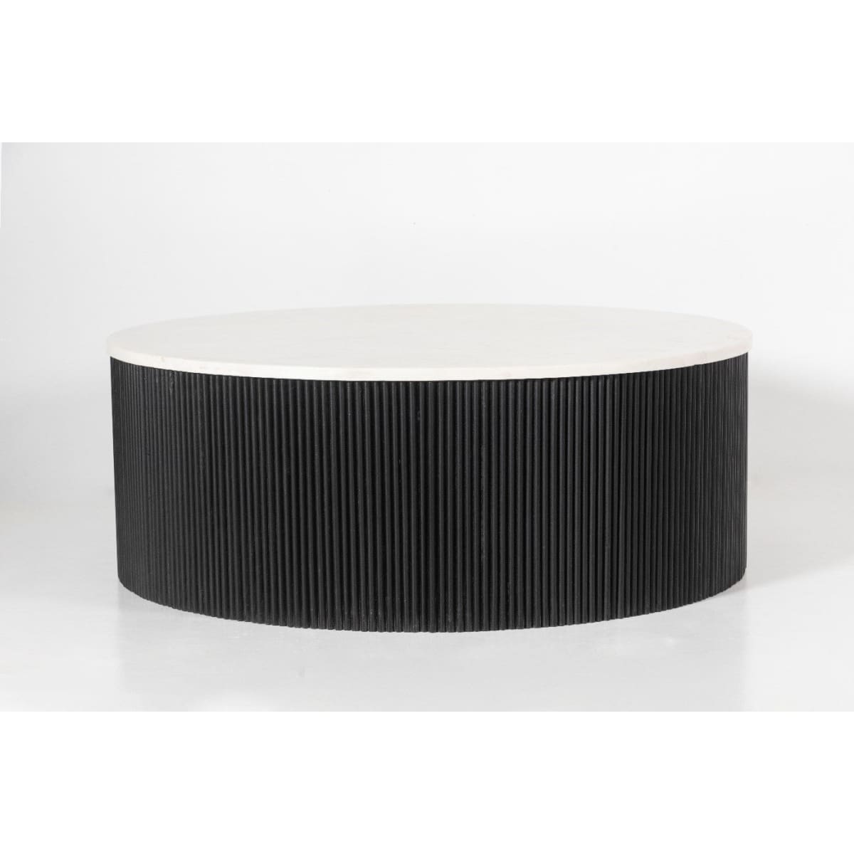 Braga Marble Top Fluted Base Coffee Table - coffee-tables