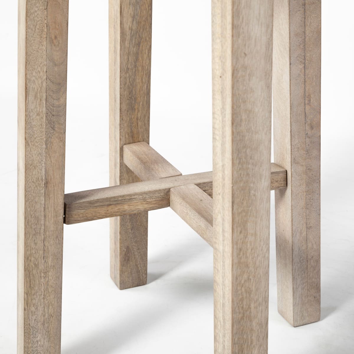 Brahma Bar Counter Stool White Washed Wood - bar-stools