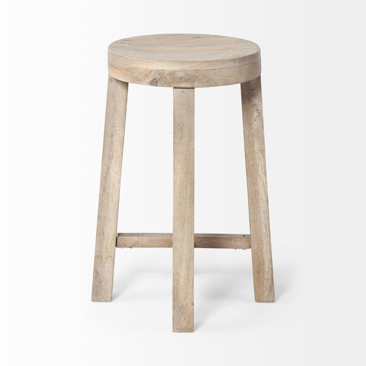 Brahma Bar Counter Stool White Washed Wood - bar-stools