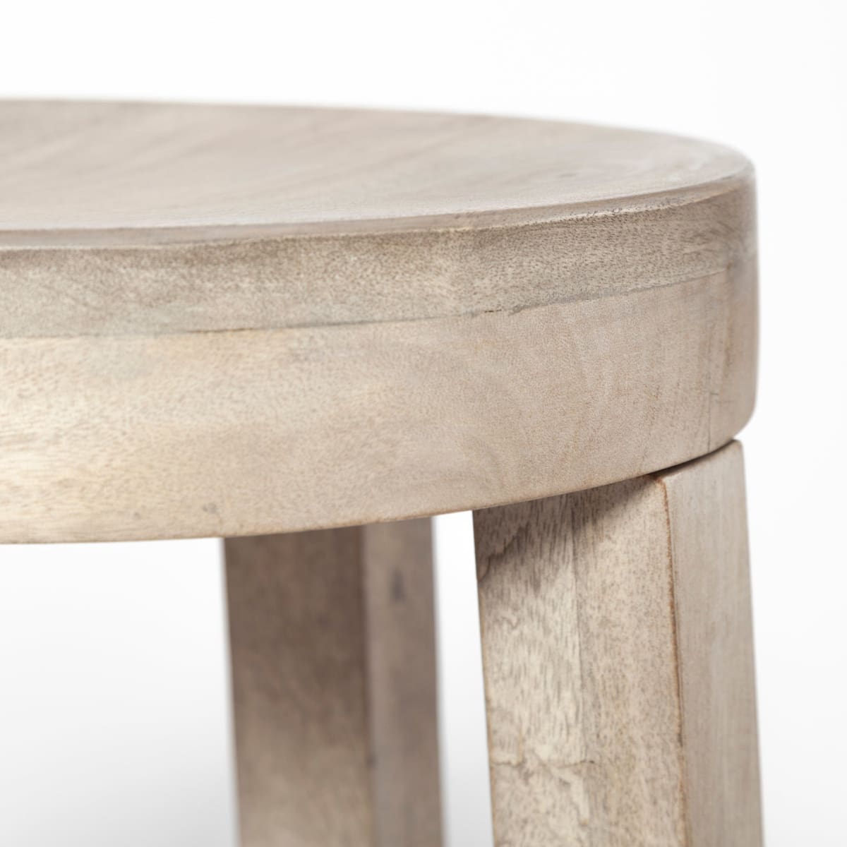 Brahma Bar Counter Stool White Washed Wood - bar-stools