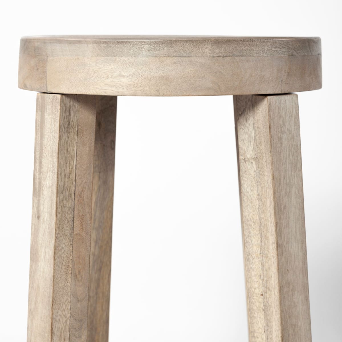 Brahma Bar Counter Stool White Washed Wood - bar-stools