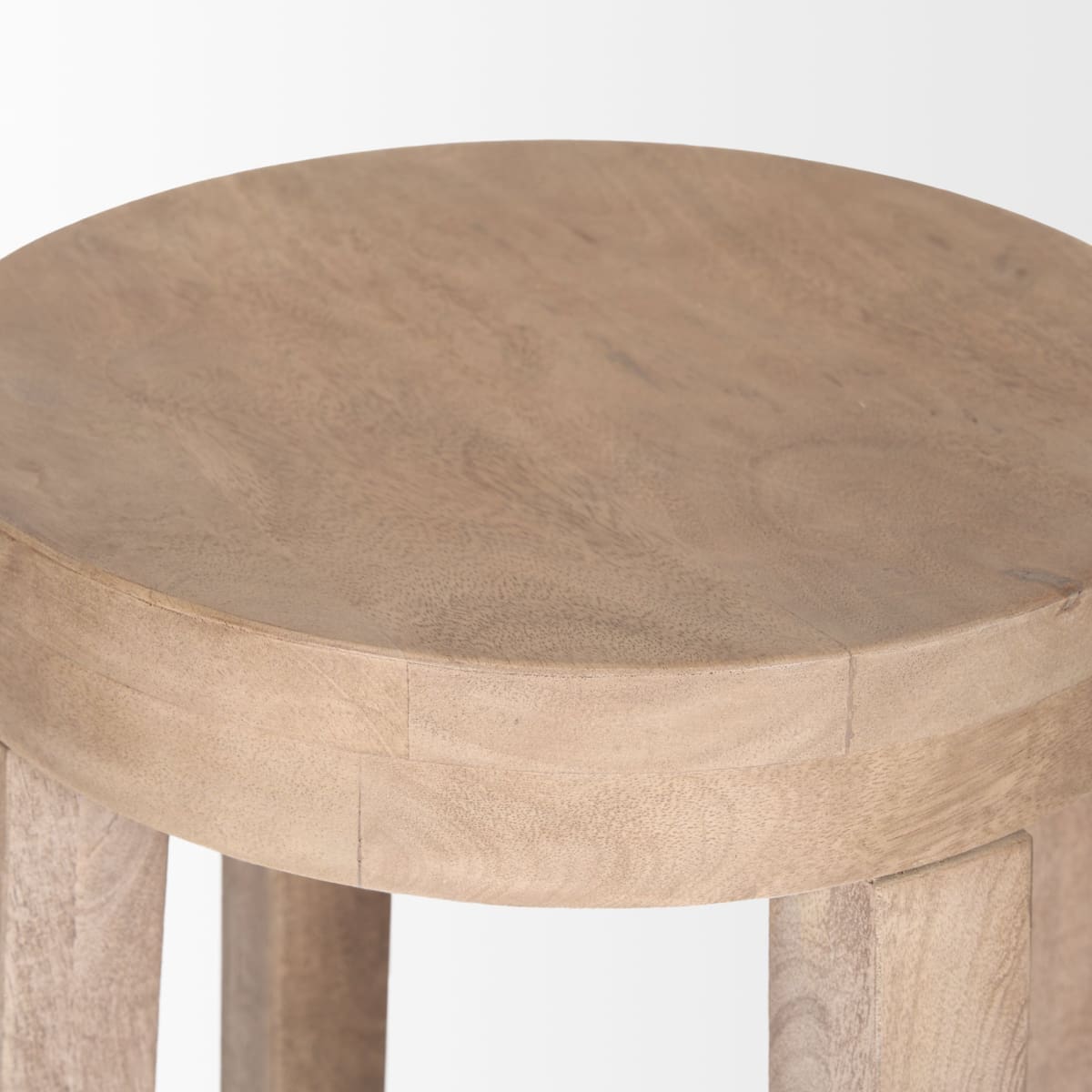 Brahma Wood Seat Bar Counter Stool White Washed Wood | 30H - bar-stools