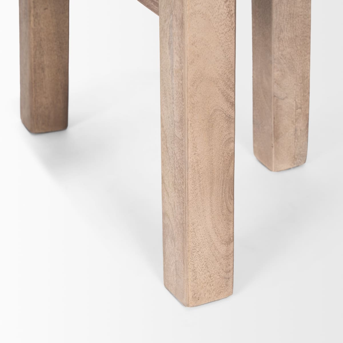 Brahma Wood Seat Bar Counter Stool White Washed Wood | 30H - bar-stools