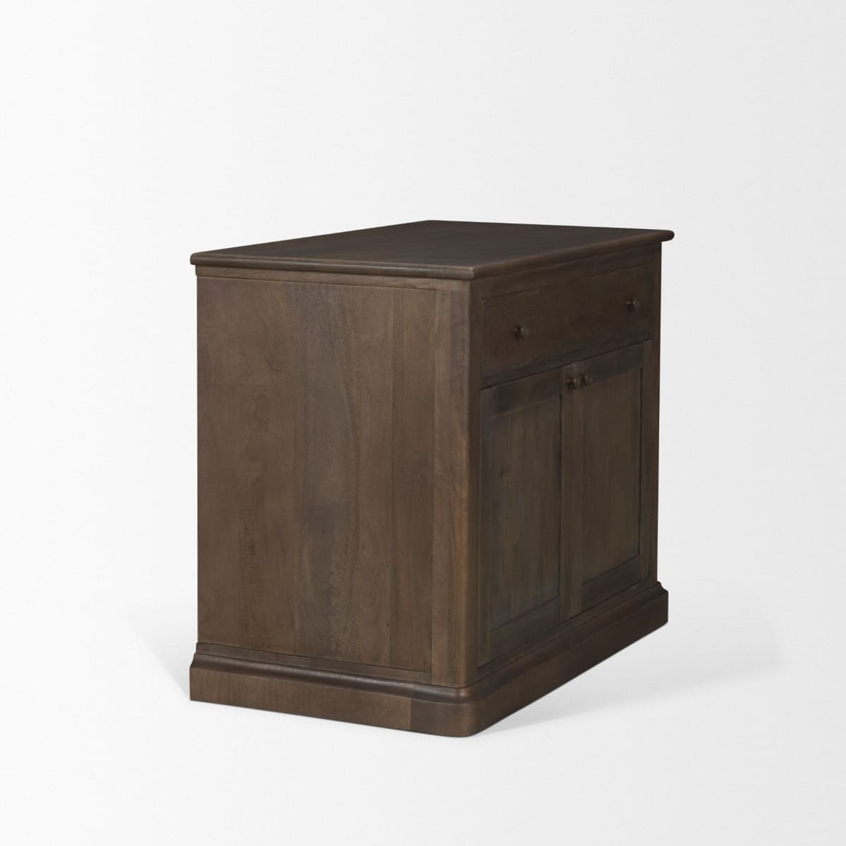 Braxton Accent Cabinet Dark Brown | Antiqued Brass - acc-chest-cabinets