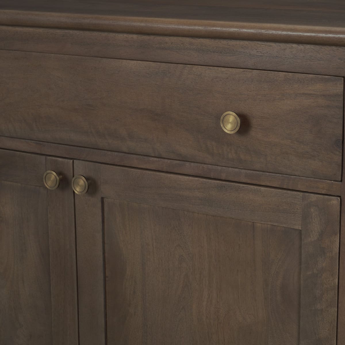 Braxton Accent Cabinet Dark Brown | Antiqued Brass - acc-chest-cabinets