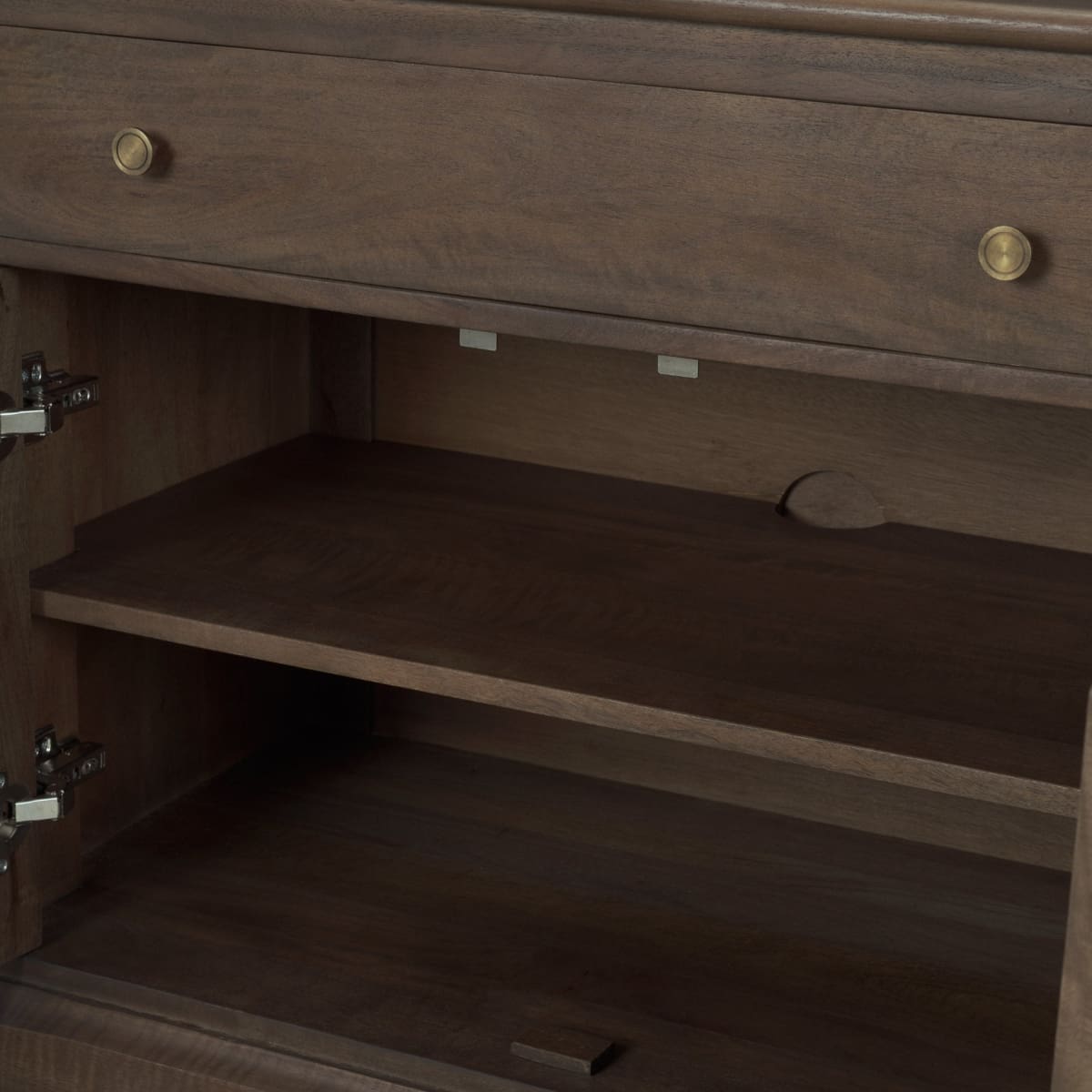 Braxton Accent Cabinet Dark Brown | Antiqued Brass - acc-chest-cabinets