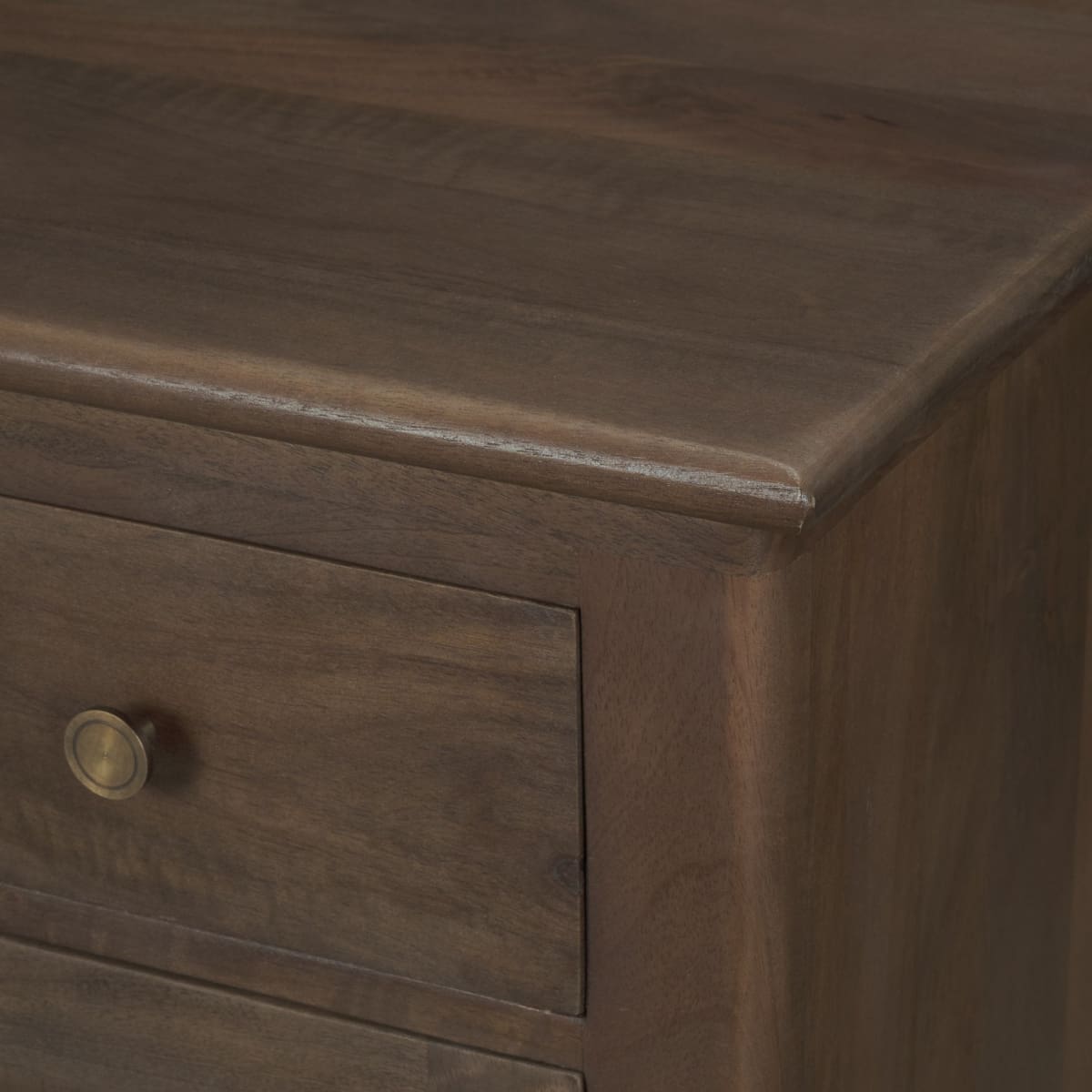 Braxton Accent Cabinet Dark Brown | Antiqued Brass - acc-chest-cabinets