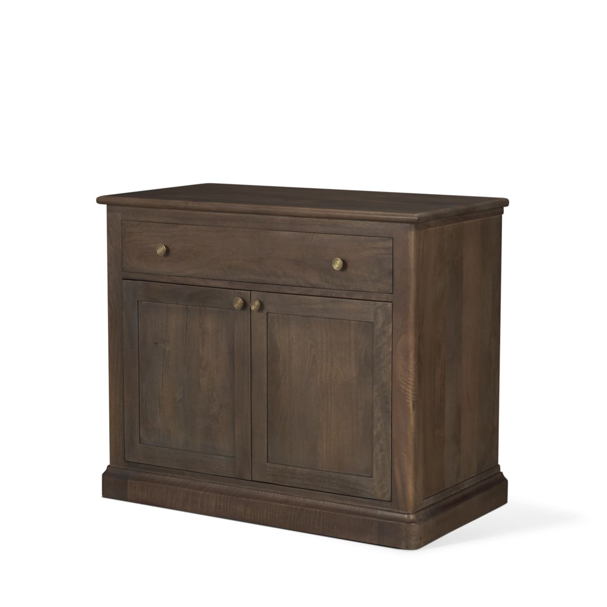 Braxton Accent Cabinet Dark Brown | Antiqued Brass - acc-chest-cabinets