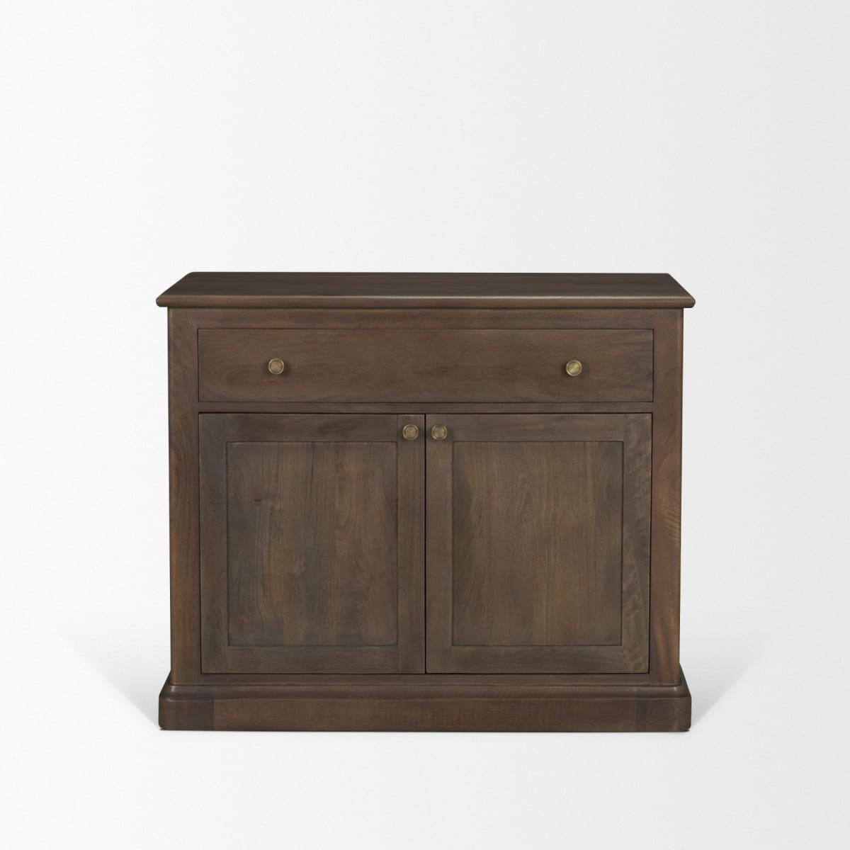 Braxton Accent Cabinet Dark Brown | Antiqued Brass - acc-chest-cabinets