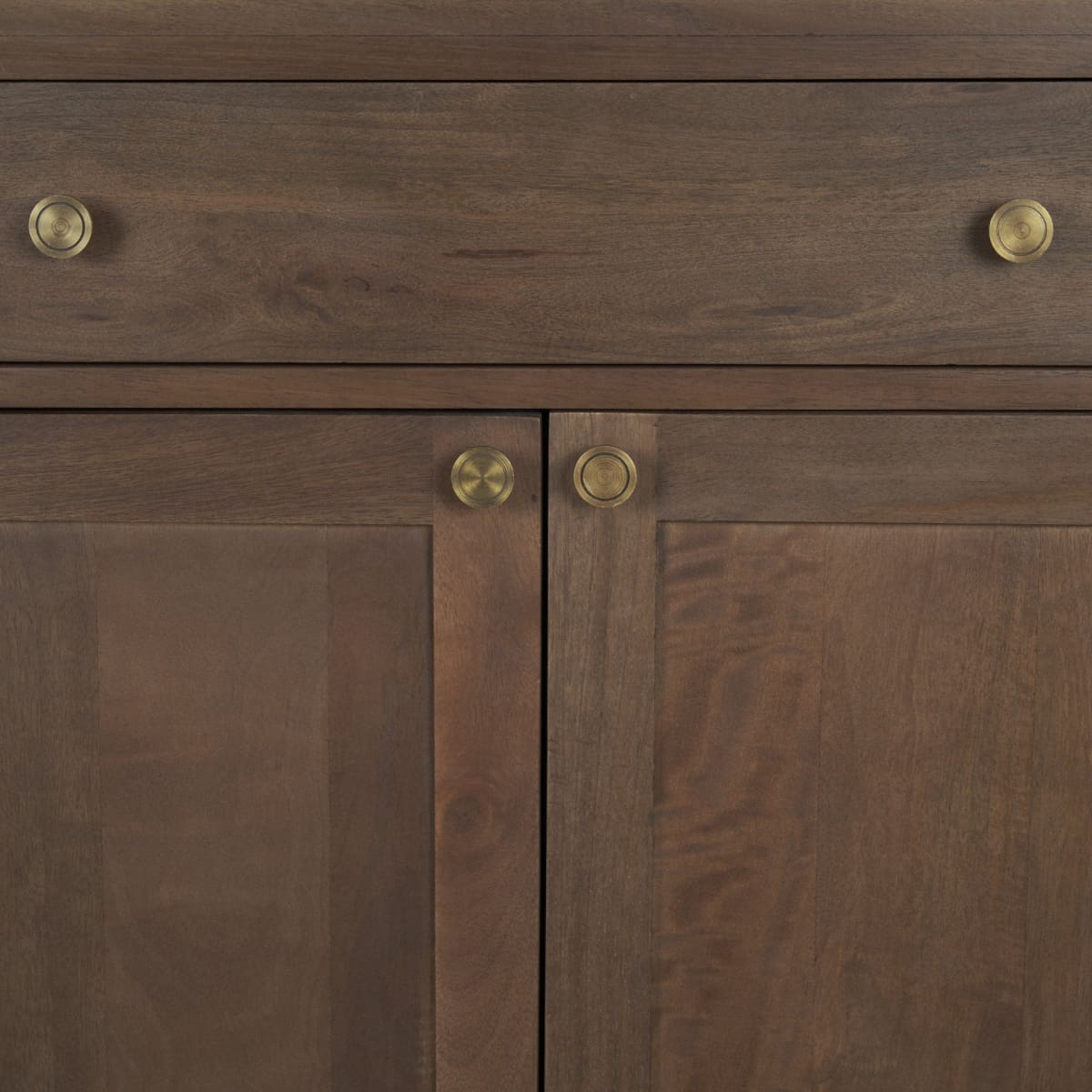 Braxton Sideboard Dark Brown | Antiqued Brass - sideboards-and-buffets