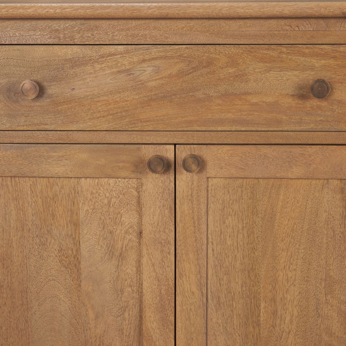 Braxton Sideboard Light Brown | Dark Aged Brass - sideboards-and-buffets