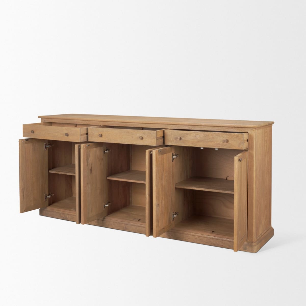 Braxton Sideboard Light Brown | Dark Aged Brass - sideboards-and-buffets