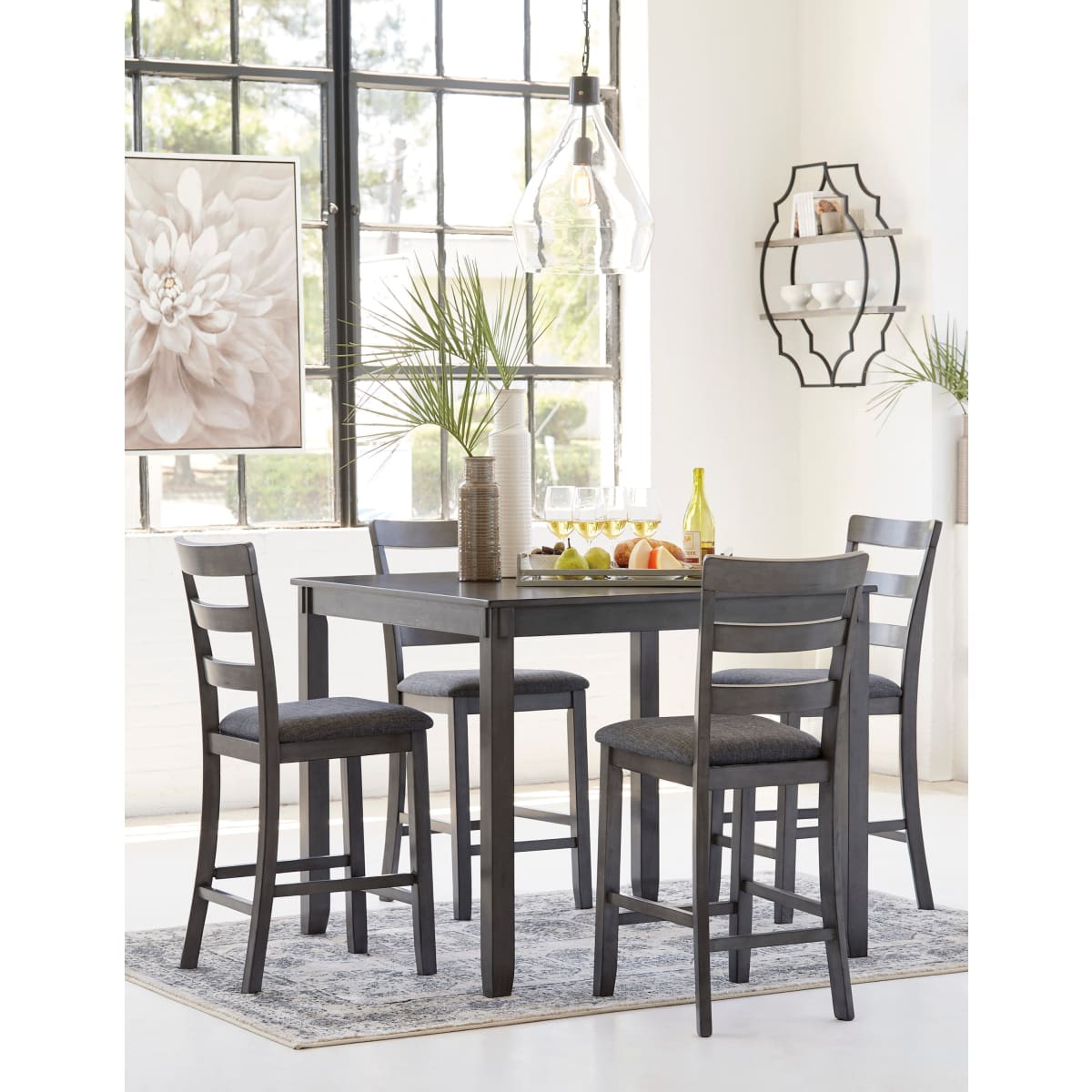 Bridson Square Counter TBL Set (5/CN) - DININGCOUNTERHEIGHT