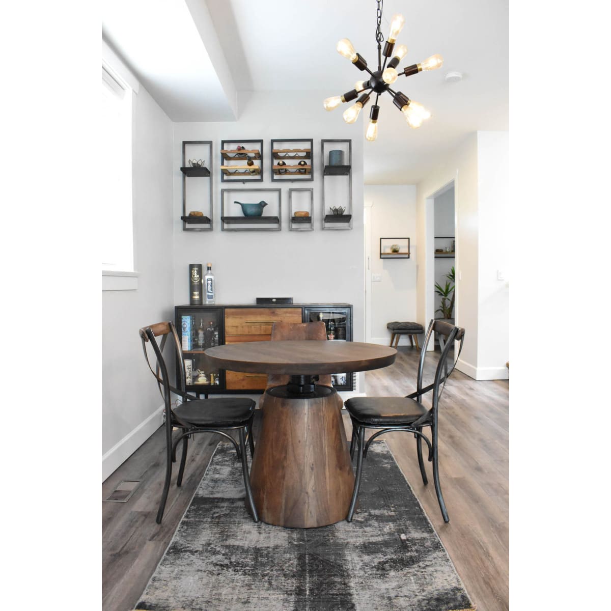 Bronx Bistro Crank Table - Vinegar Matte - lh-import-dining-tables