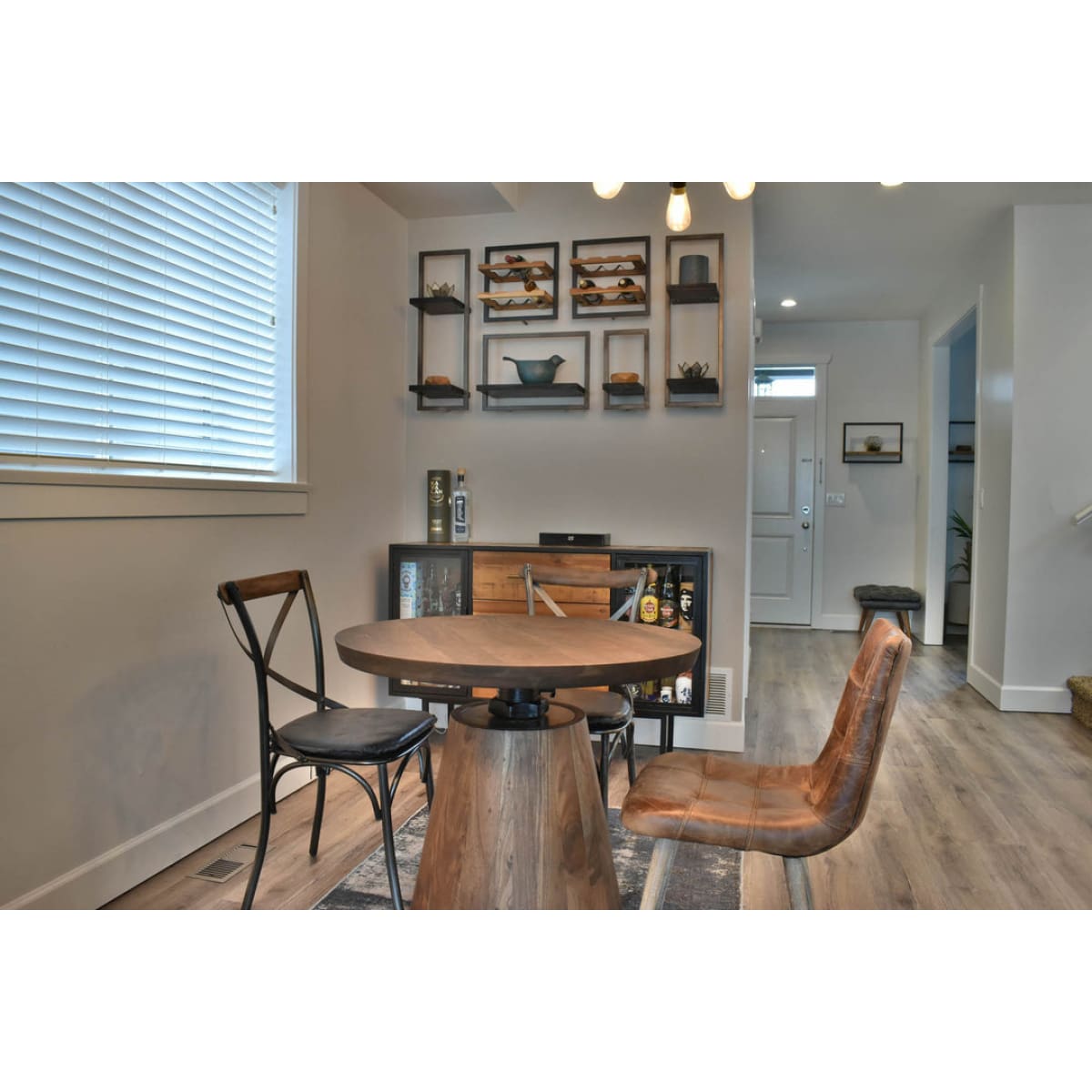 Bronx Bistro Crank Table - Vinegar Matte - lh-import-dining-tables