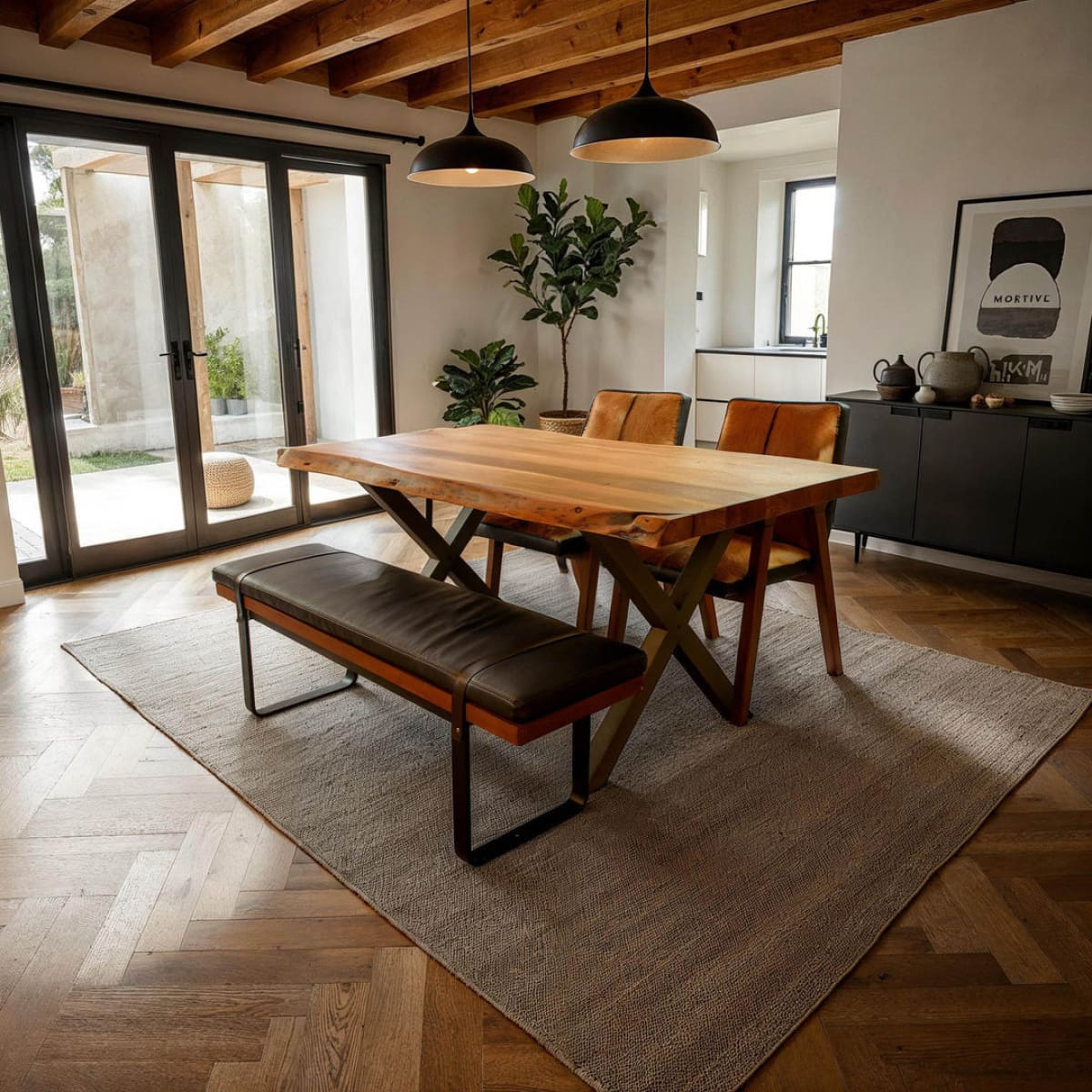 Brooklyn Upholstered Bench - lh-import-dining-benches