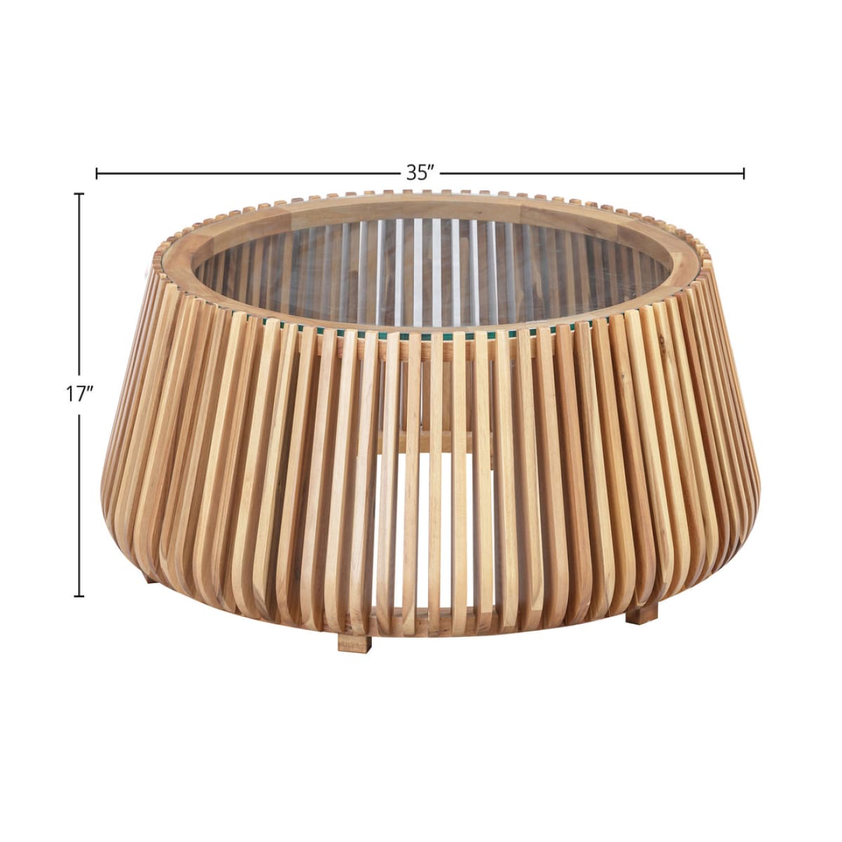 Bungalow Coffee Table - Round - lh-import-coffee-tables