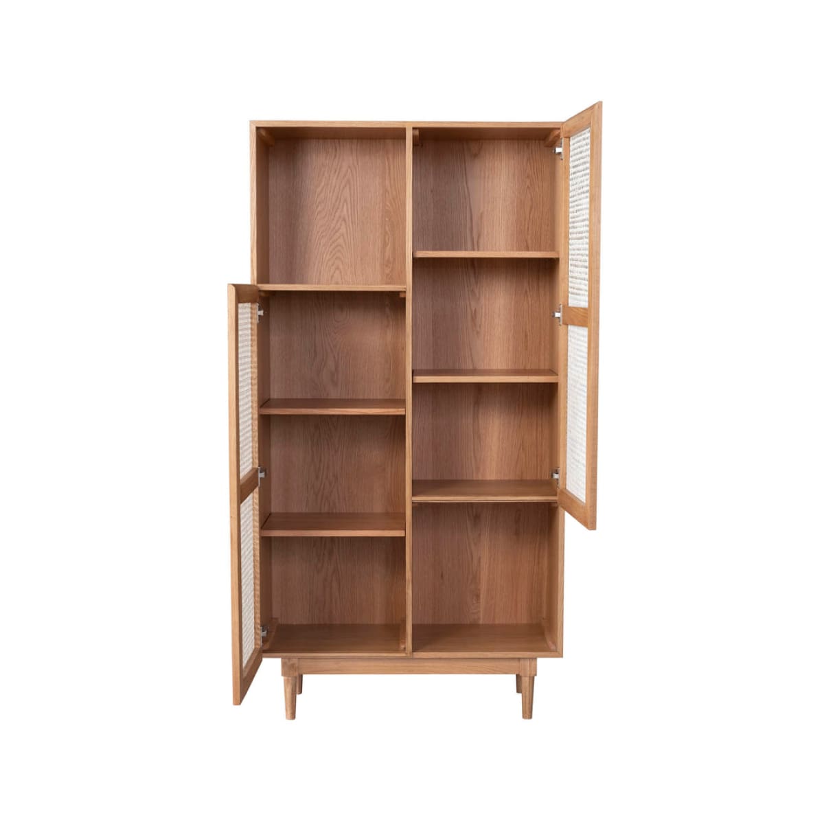Cane Bookcase - Natural - lh-import-shelving-storage
