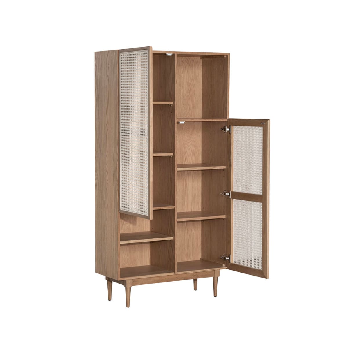 Cane Bookcase - Natural - lh-import-shelving-storage