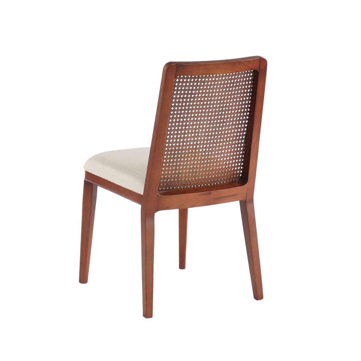 Cane Dining Chair - Beige/Brown Frame - lh-import-dining-chairs