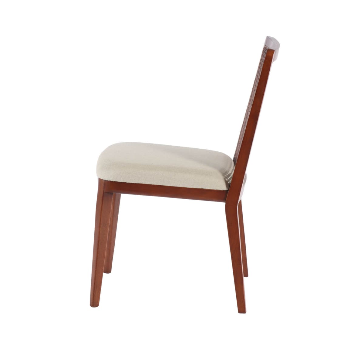 Cane Dining Chair - Beige/Brown Frame - lh-import-dining-chairs