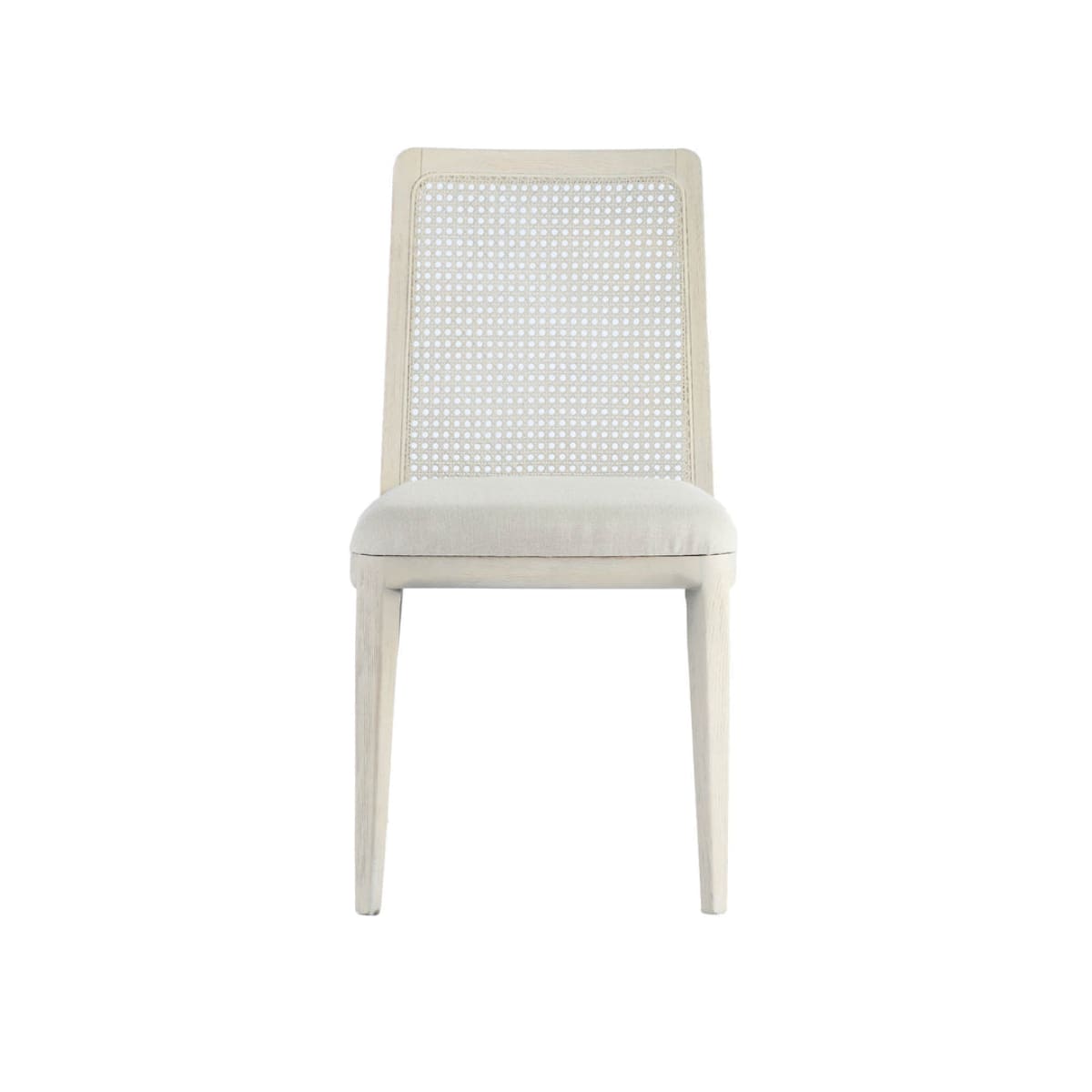 Cane Dining Chair - Beige/White Wash Frame - lh-import-dining-chairs