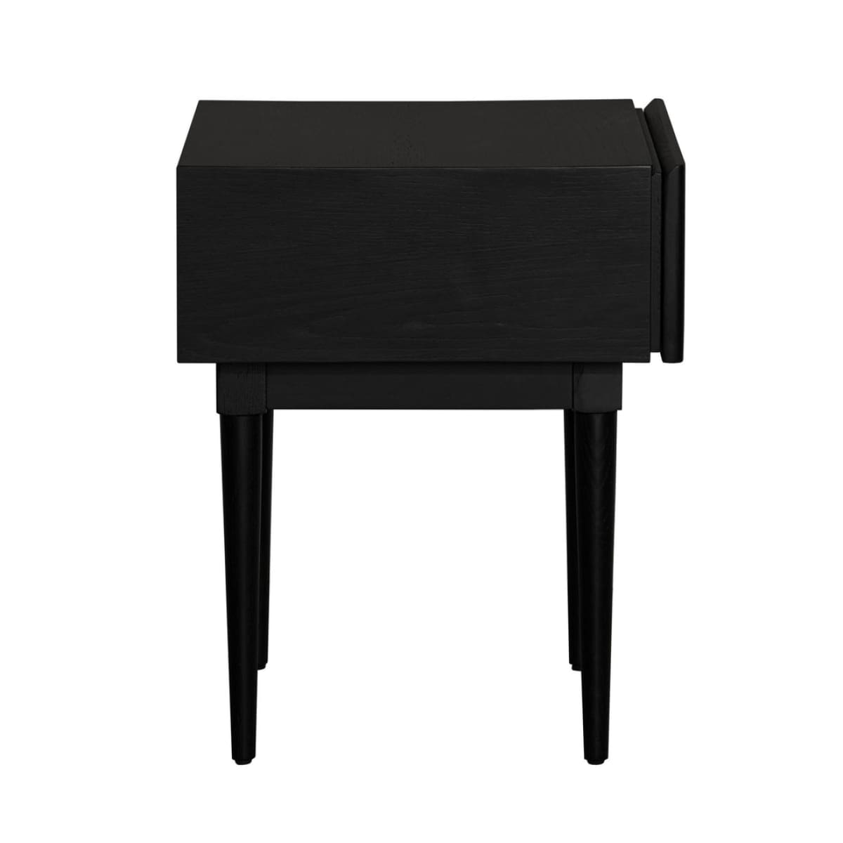 Cane Side Table - Matt Black - lh-import-side-tables