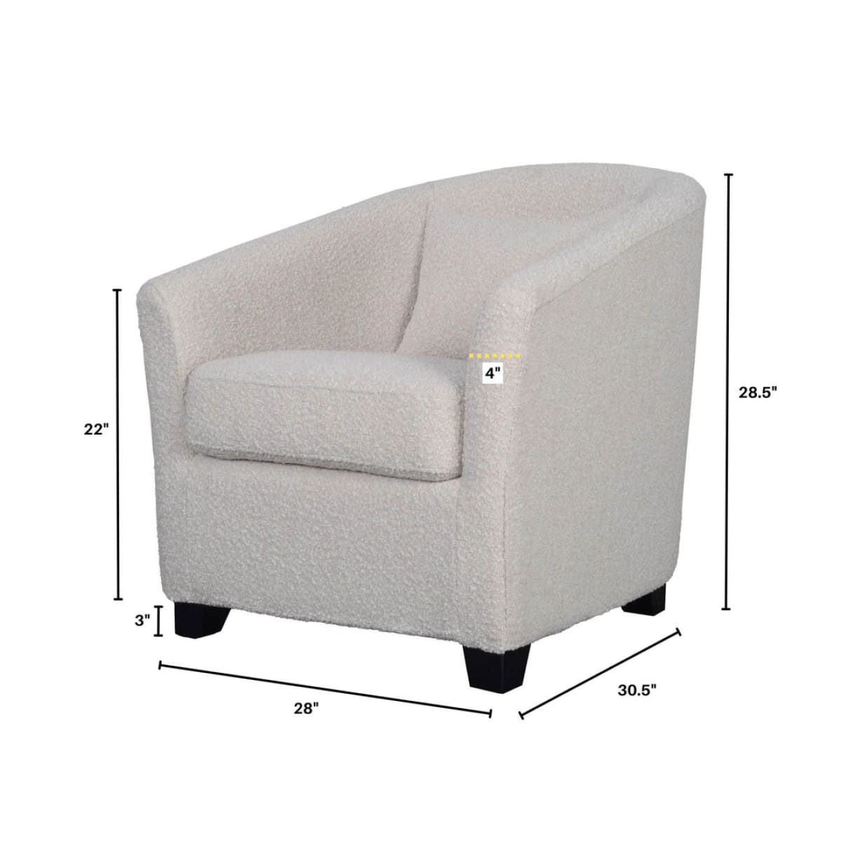 Carmen Club Chair - Boucle Cream - lh-import-accent-club-chairs