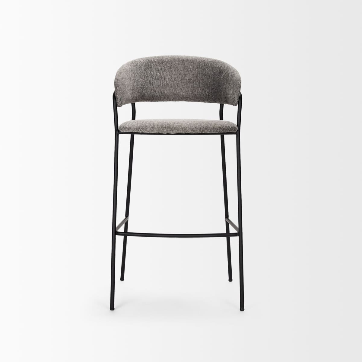 Carolyn Upholstered Seat Bar Counter Stool Gray Fabric | Bar Stool - bar-stools