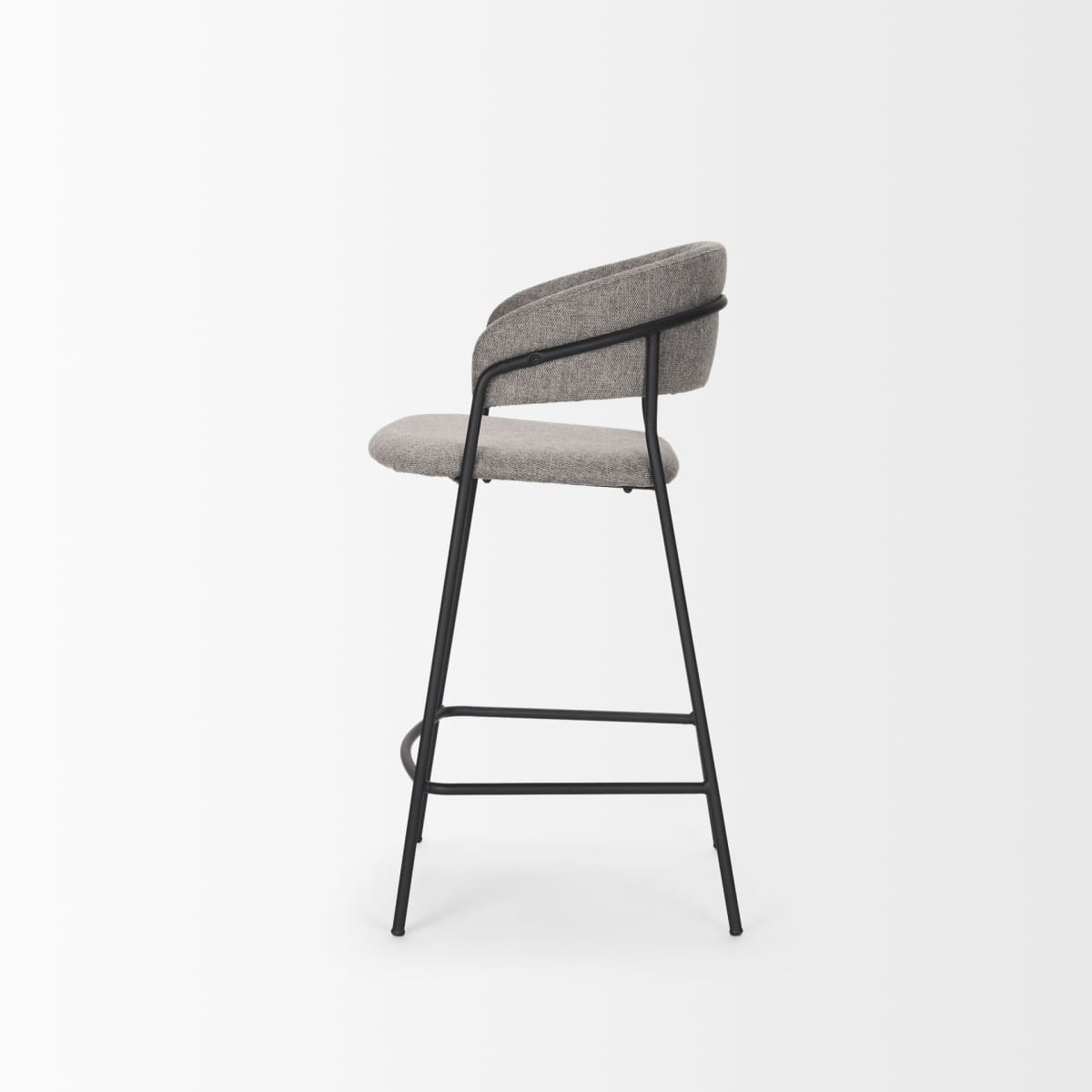 Carolyn Upholstered Seat Bar Counter Stool Gray Fabric | Counter - bar-stools