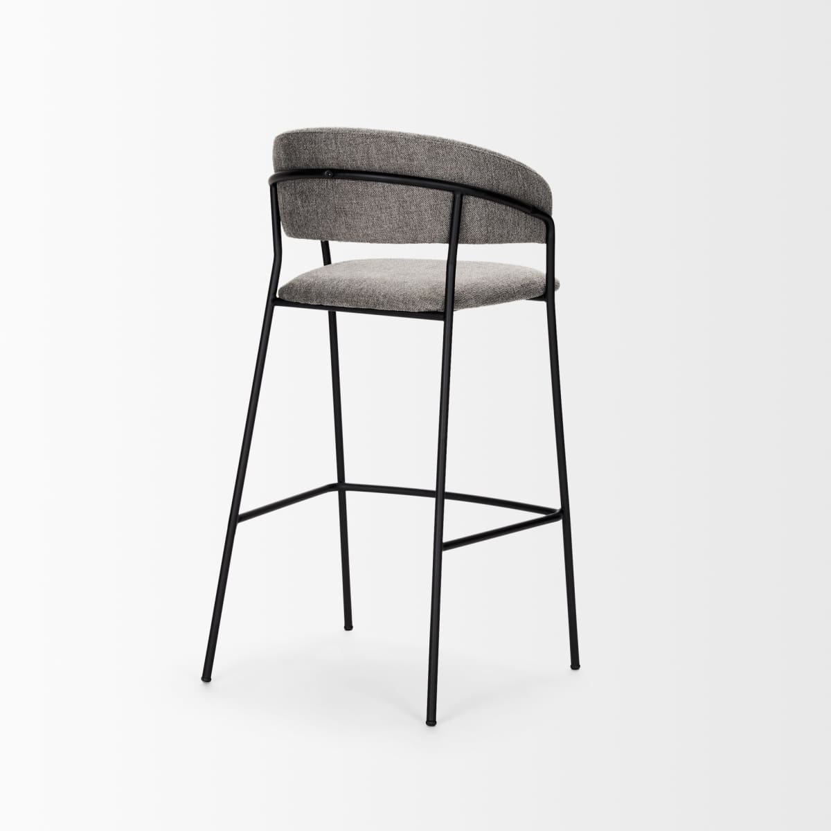 Carolyn Upholstered Seat Bar Counter Stool Gray Fabric | Bar Stool - bar-stools