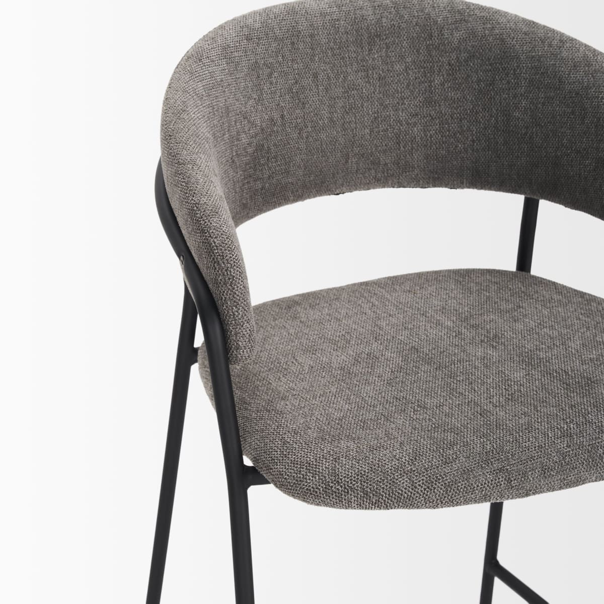 Carolyn Upholstered Seat Bar Counter Stool Gray Fabric | Counter - bar-stools