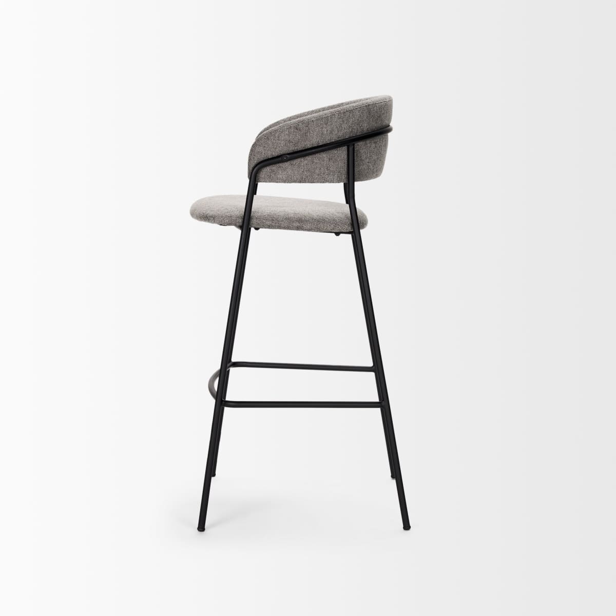 Carolyn Upholstered Seat Bar Counter Stool Gray Fabric | Bar Stool - bar-stools