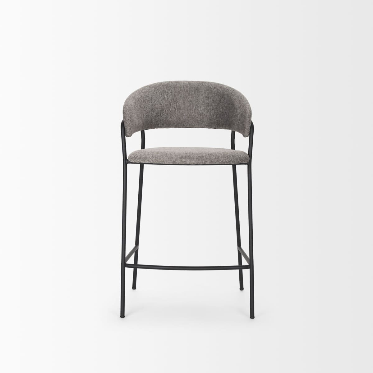 Carolyn Upholstered Seat Bar Counter Stool Gray Fabric | Counter - bar-stools