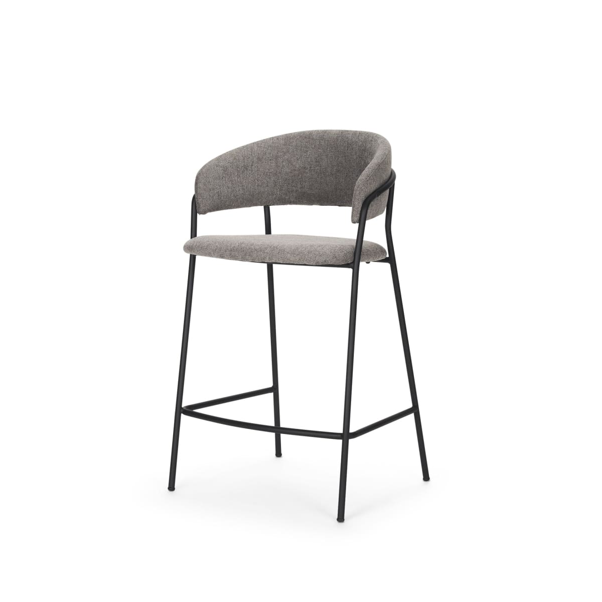 Carolyn Upholstered Seat Bar Counter Stool Gray Fabric | Counter - bar-stools