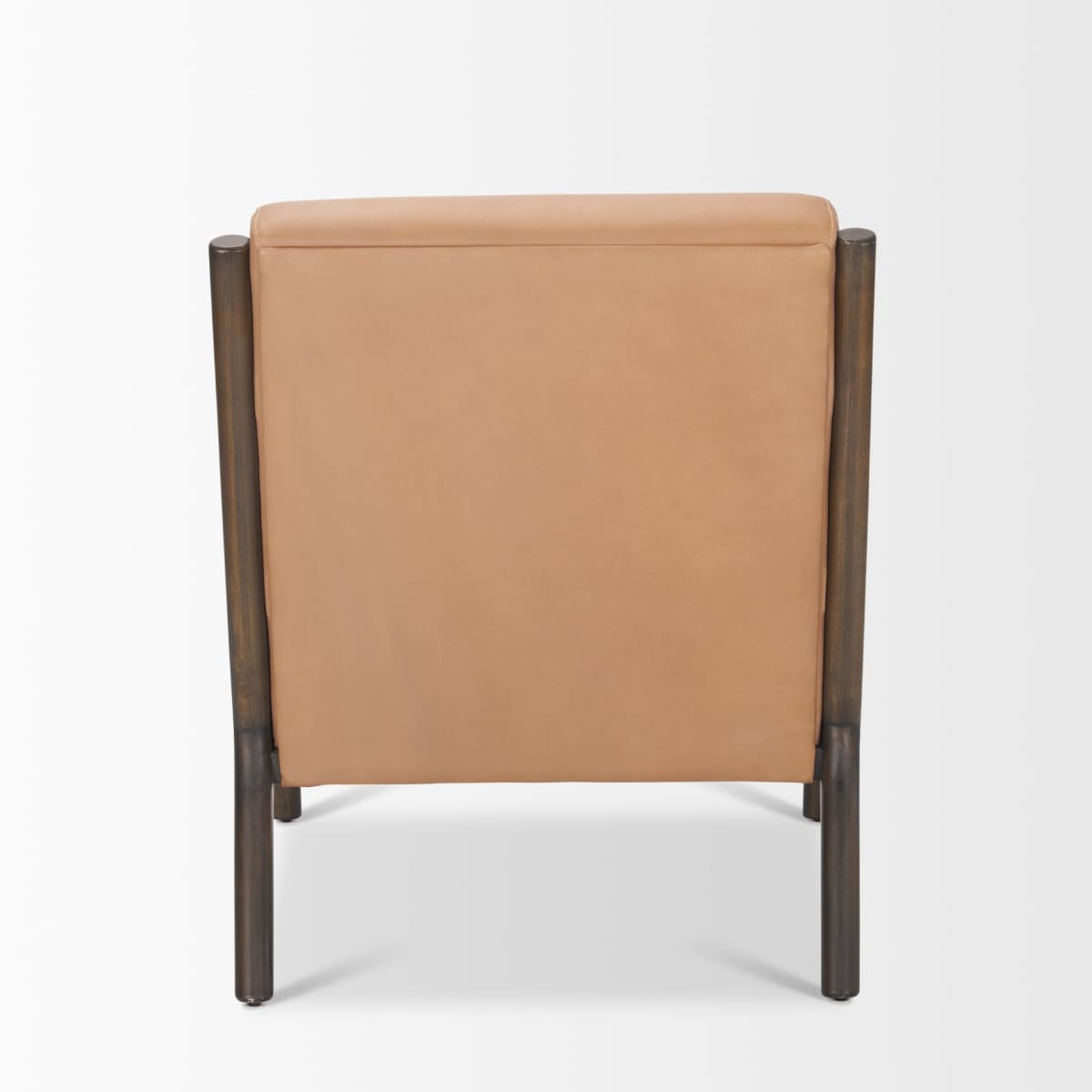 Cashel Leather Accent Chair Medium Brown Wood | Leather - accent-chairs