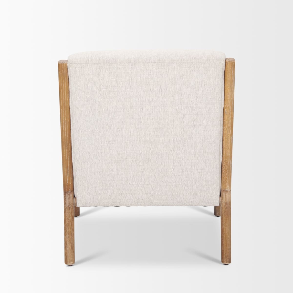 Cashel Upholstered Accent Chair Light Brown Wood | Beige Fabric - accent-chairs