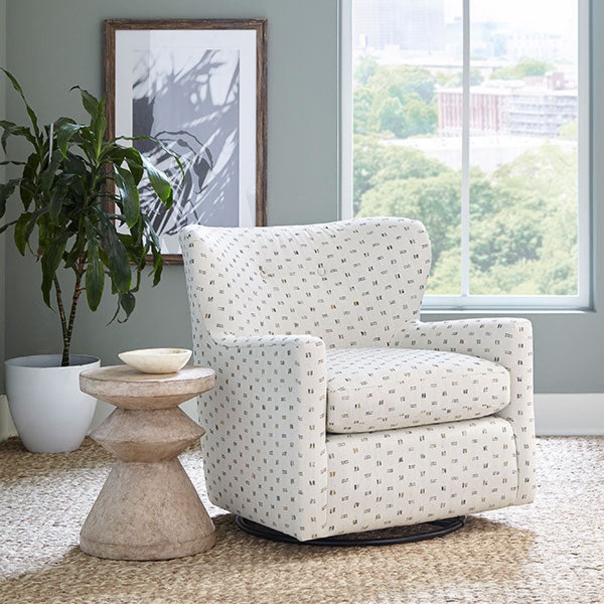 Casimere Swivel Accent Chair - accent-chairs