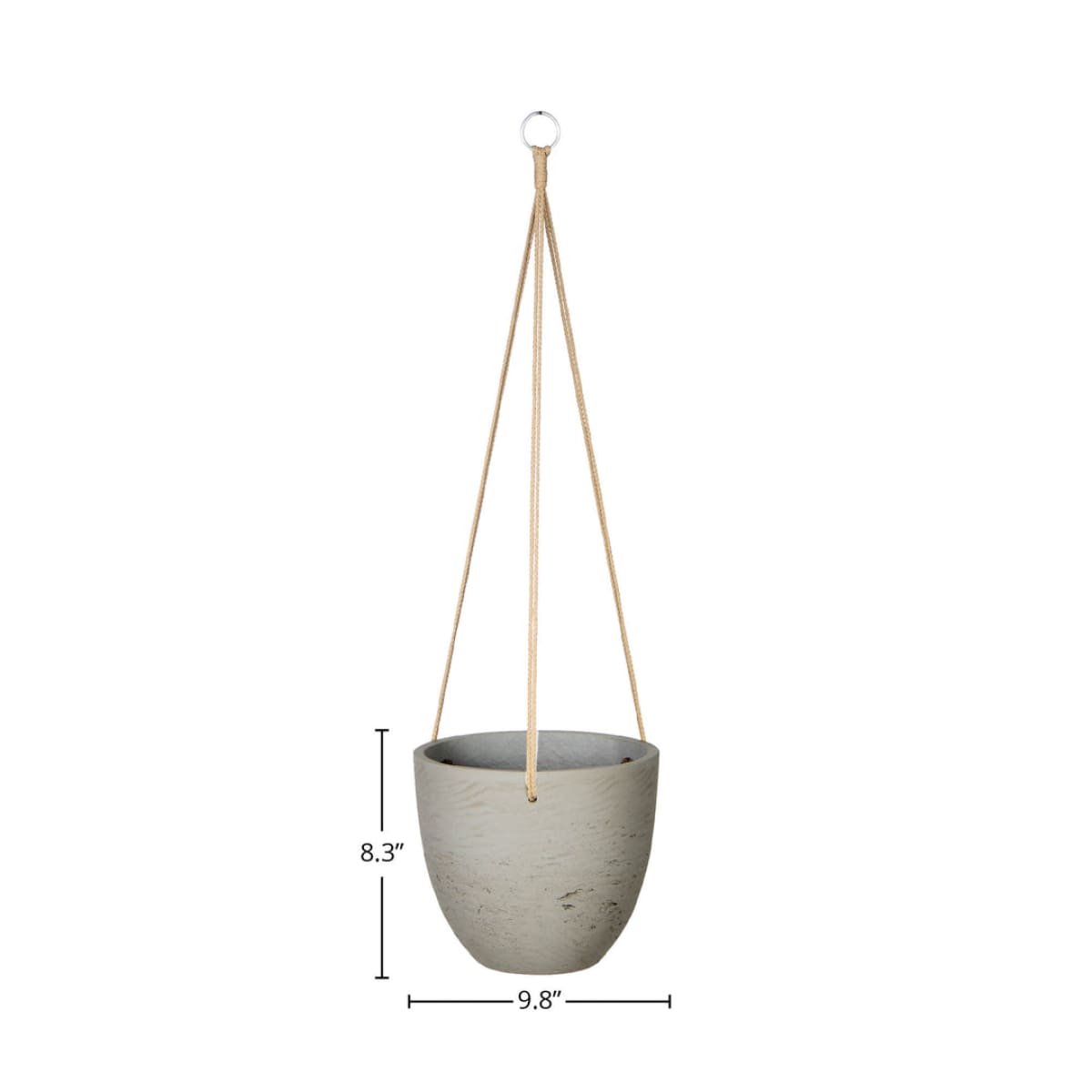 Classic Medium Hanging Pot - Cement Grey - lh-import-vases