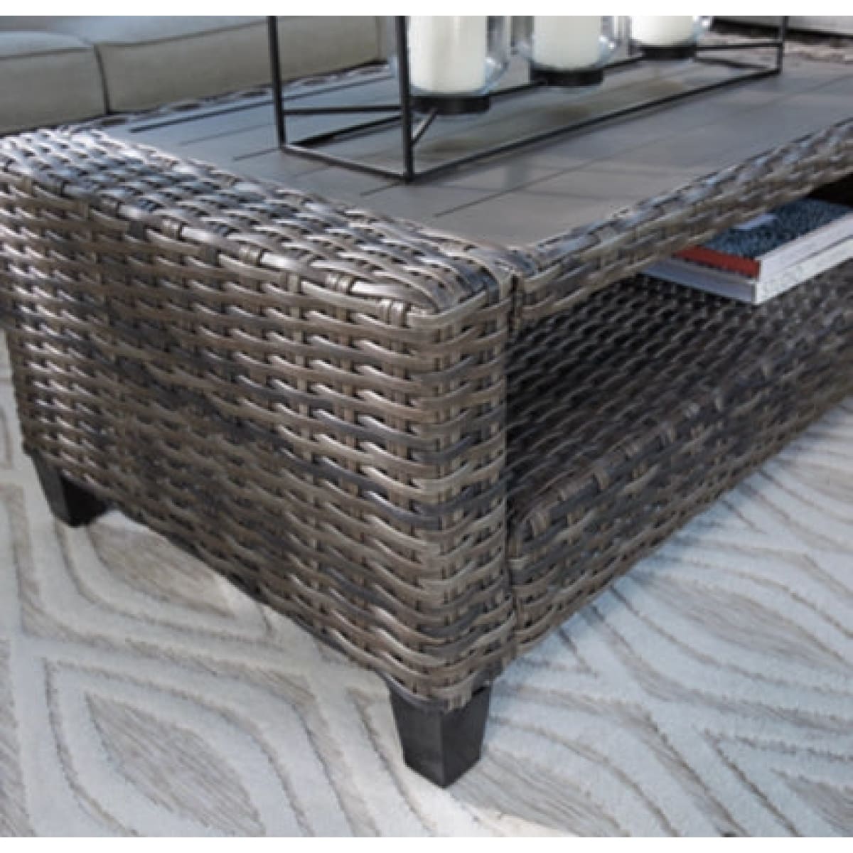 Cloverbrooke 4-Piece Outdoor Conversation Set - Outdoor Sofa