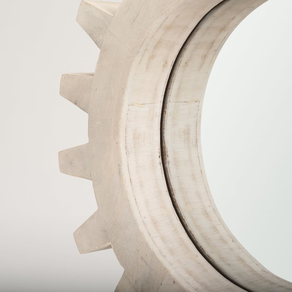 Cog Wall Mirror Sterling White Wood | 17 | Sterling - wall-mirrors-grouped