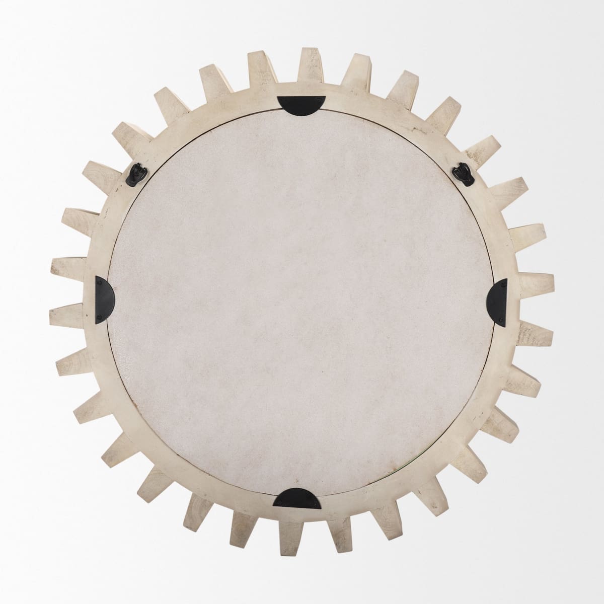Cog Wall Mirror Sterling White Wood | 26 | Sterling - wall-mirrors-grouped