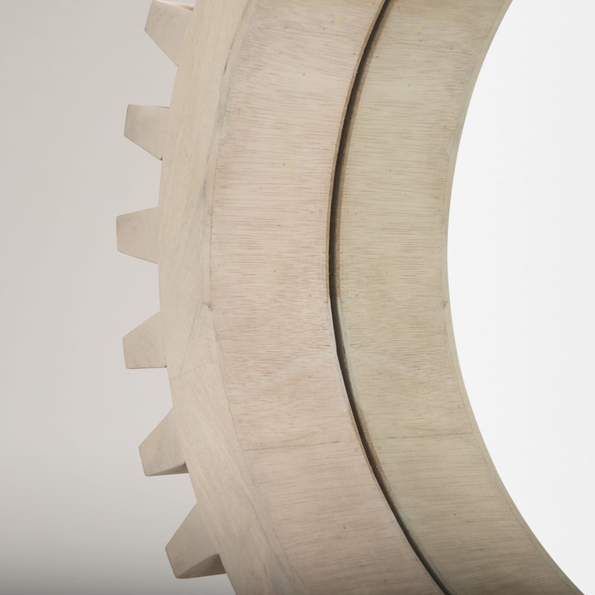 Cog Wall Mirror Sterling White Wood | 26 | Sterling - wall-mirrors-grouped