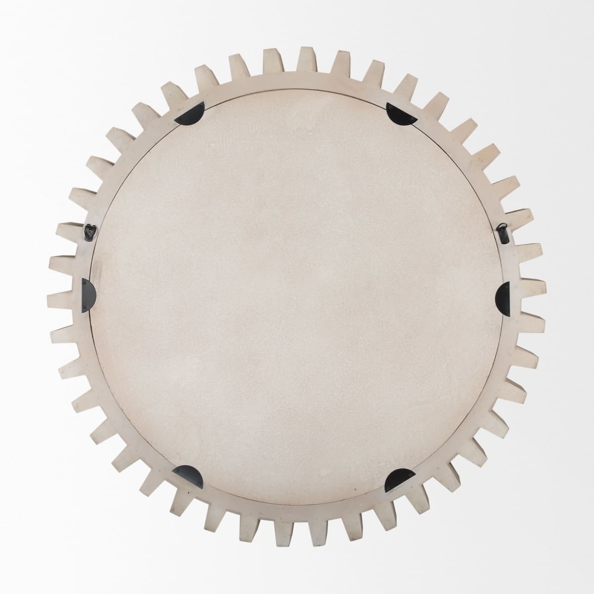 Cog Wall Mirror Sterling White Wood | 36 | Sterling - wall-mirrors-grouped